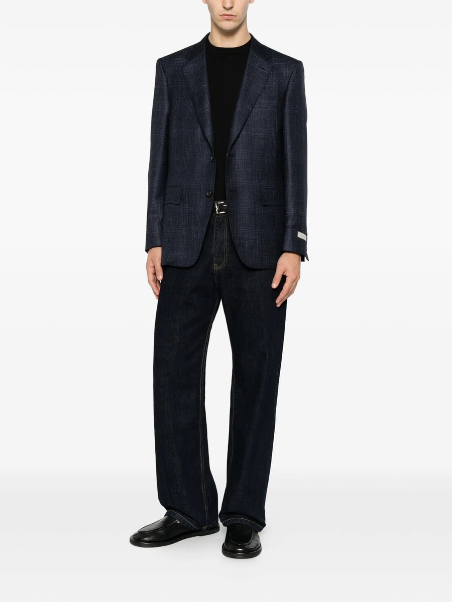 Canali Canali Check-pattern Notched-lapel Blazer, view 4