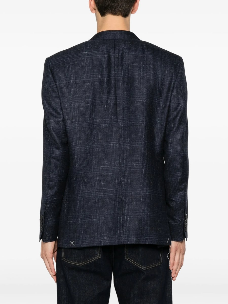 Canali Canali Check-pattern Notched-lapel Blazer, view 5