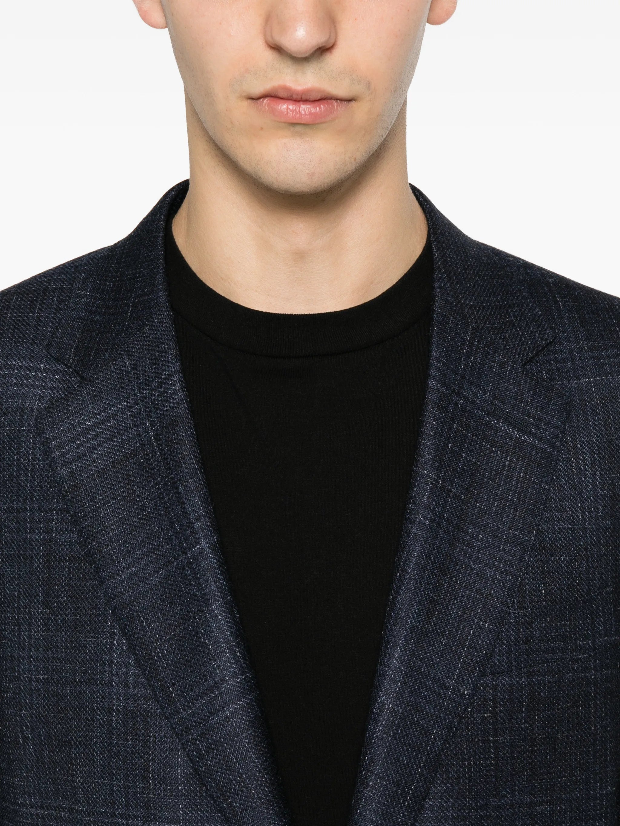 Canali Canali Check-pattern Notched-lapel Blazer, view 2