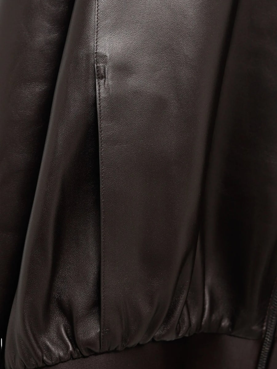 Gucci Gucci Nappa Leather Bomber Jacket, view 2