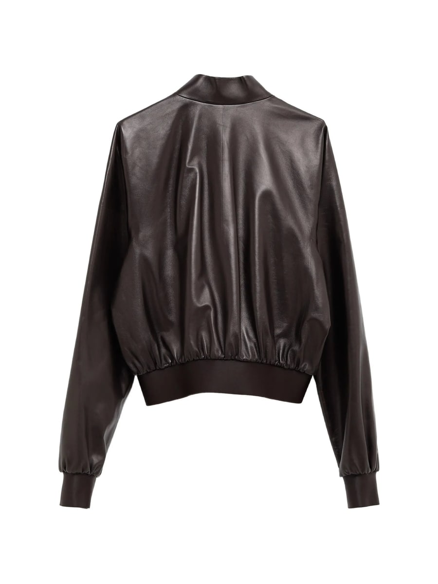 Gucci Gucci Nappa Leather Bomber Jacket, view 3