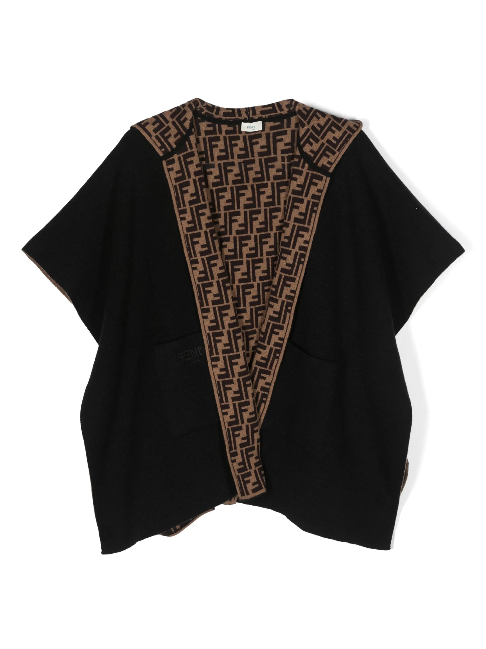 Fendi Fendi FF Logo-trim Hooded Cape