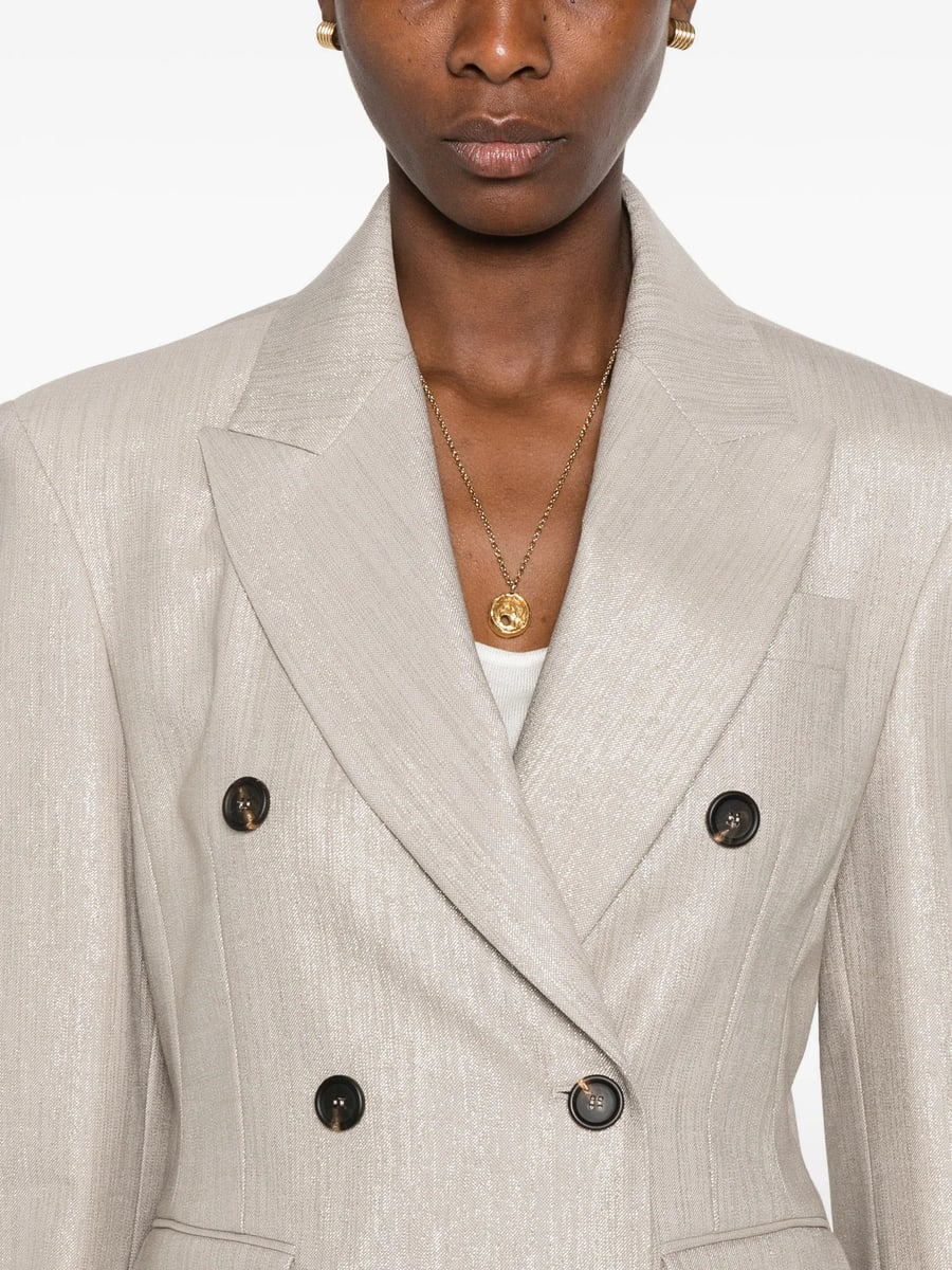Brunello Cucinelli Brunello Cucinelli Double-breasted Blazer, view 3