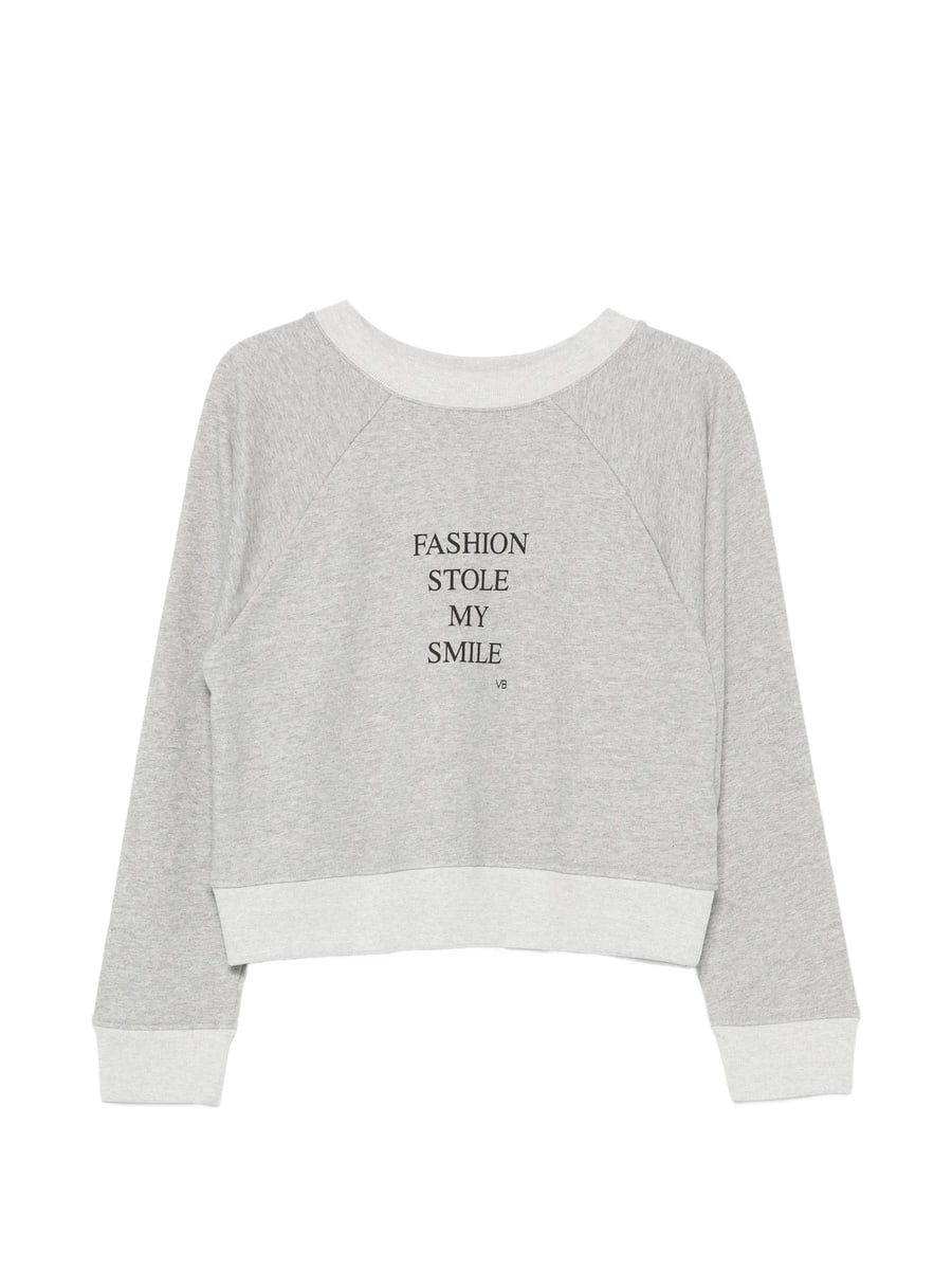 Victoria Beckham Victoria Beckham Slogan-print Raglan-sleeve Sweatshirt
