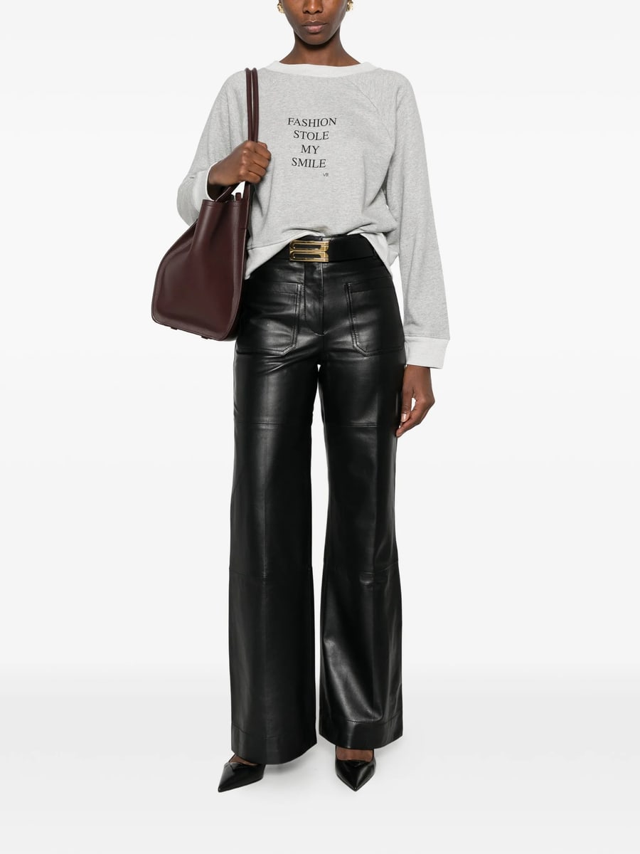 Victoria Beckham Victoria Beckham Slogan-print Raglan-sleeve Sweatshirt, view 2