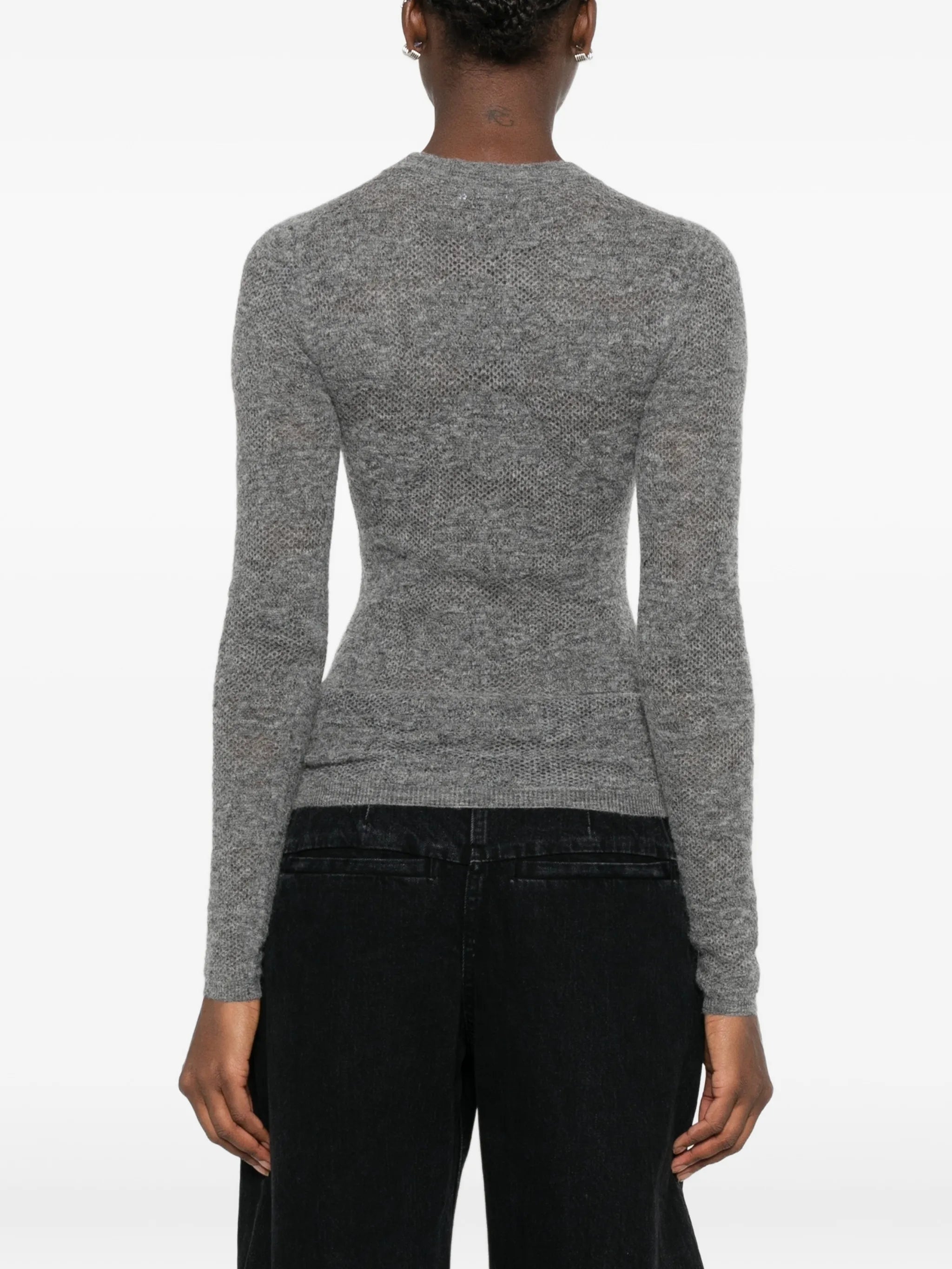 Brunello Cucinelli Brunello Cucinelli Open-knit Long-sleeve Sweater, view 2