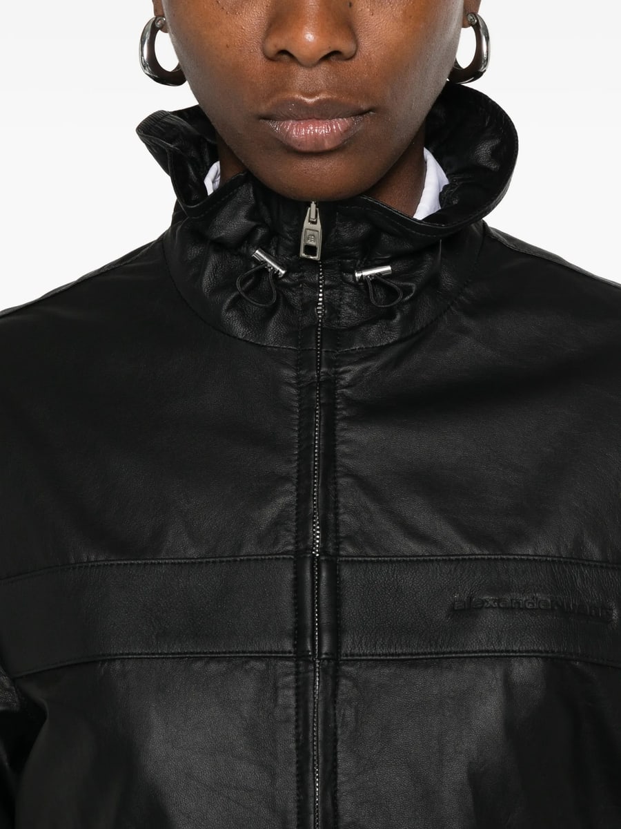 Alexander Wang Alexander Wang Zip-up Leather Jacket, view 4