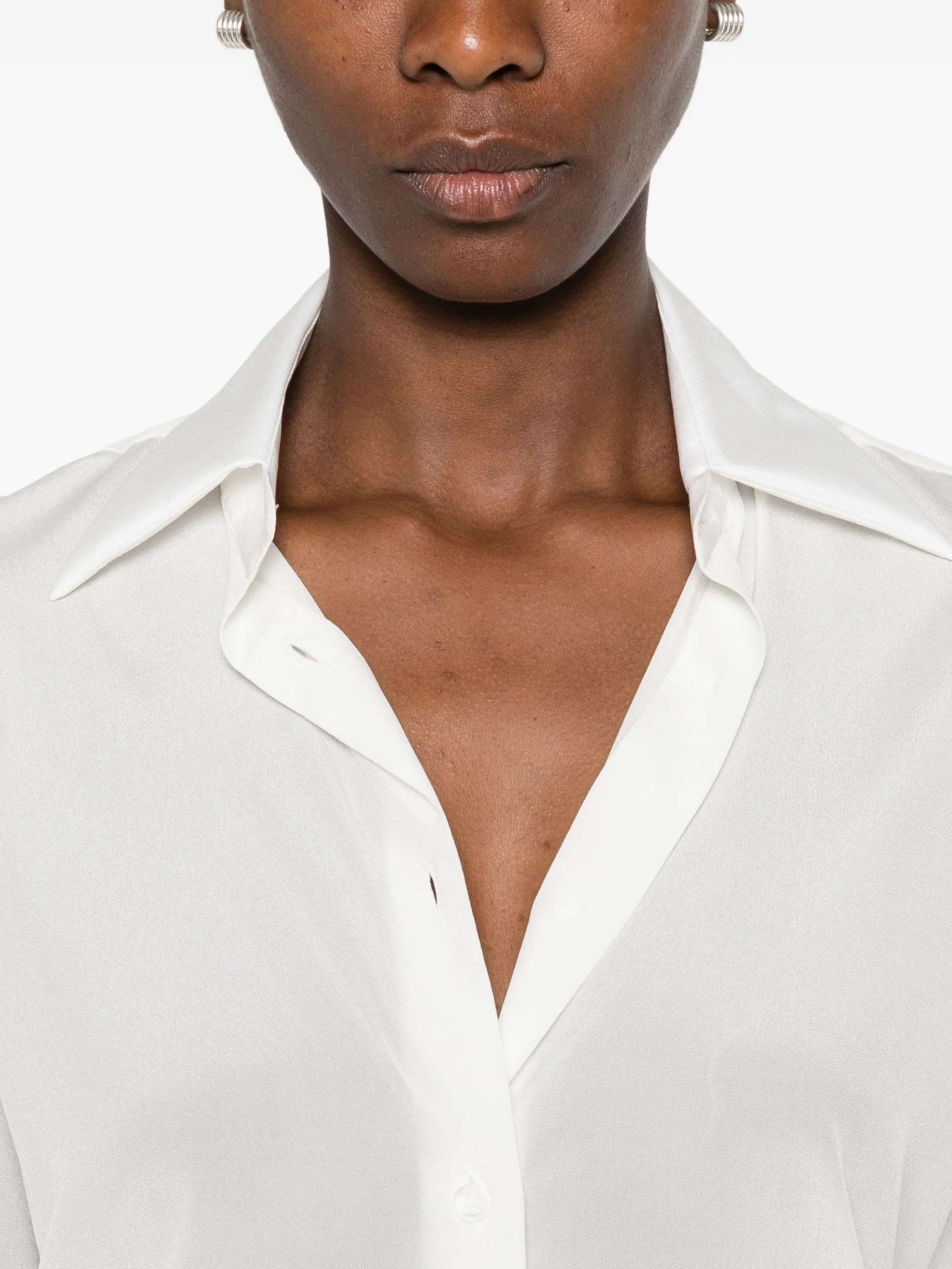 Mazzarelli Mazzarelli Gea Curved-hem Shirt, view 2