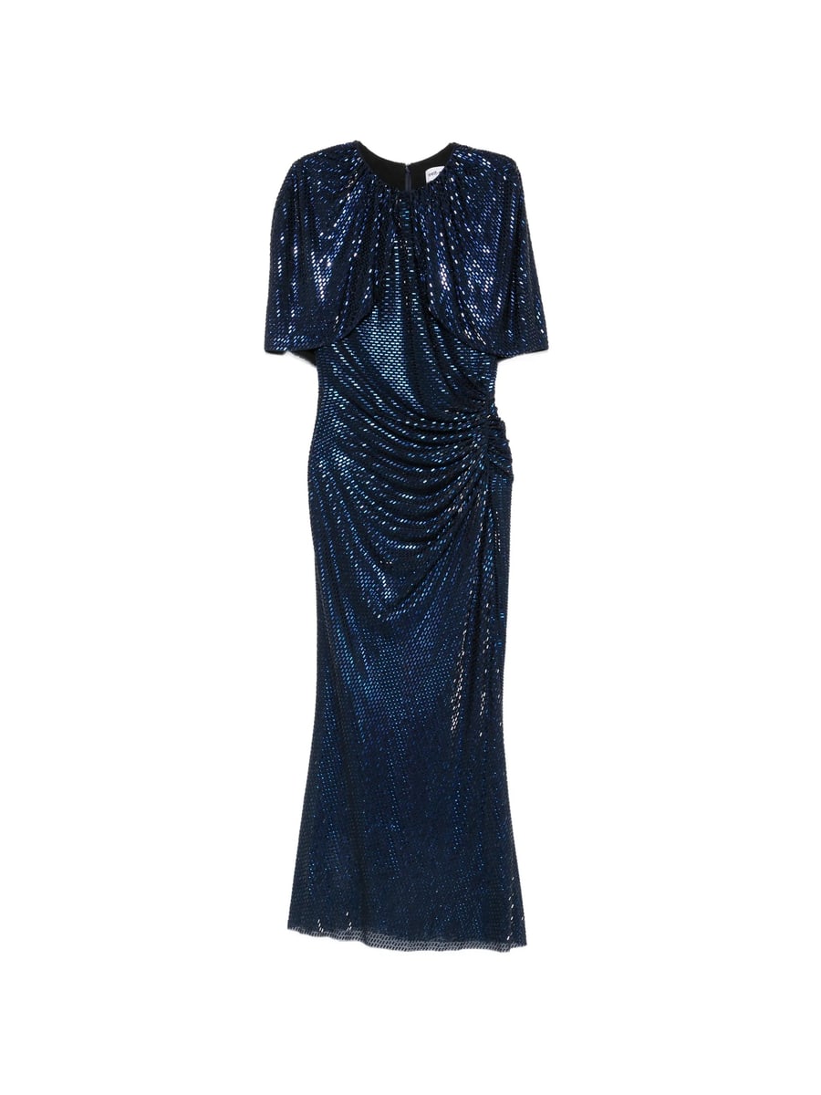 self-portrait Self-portrait Rhinestone-embellished Cape-sleeve Midi Dress