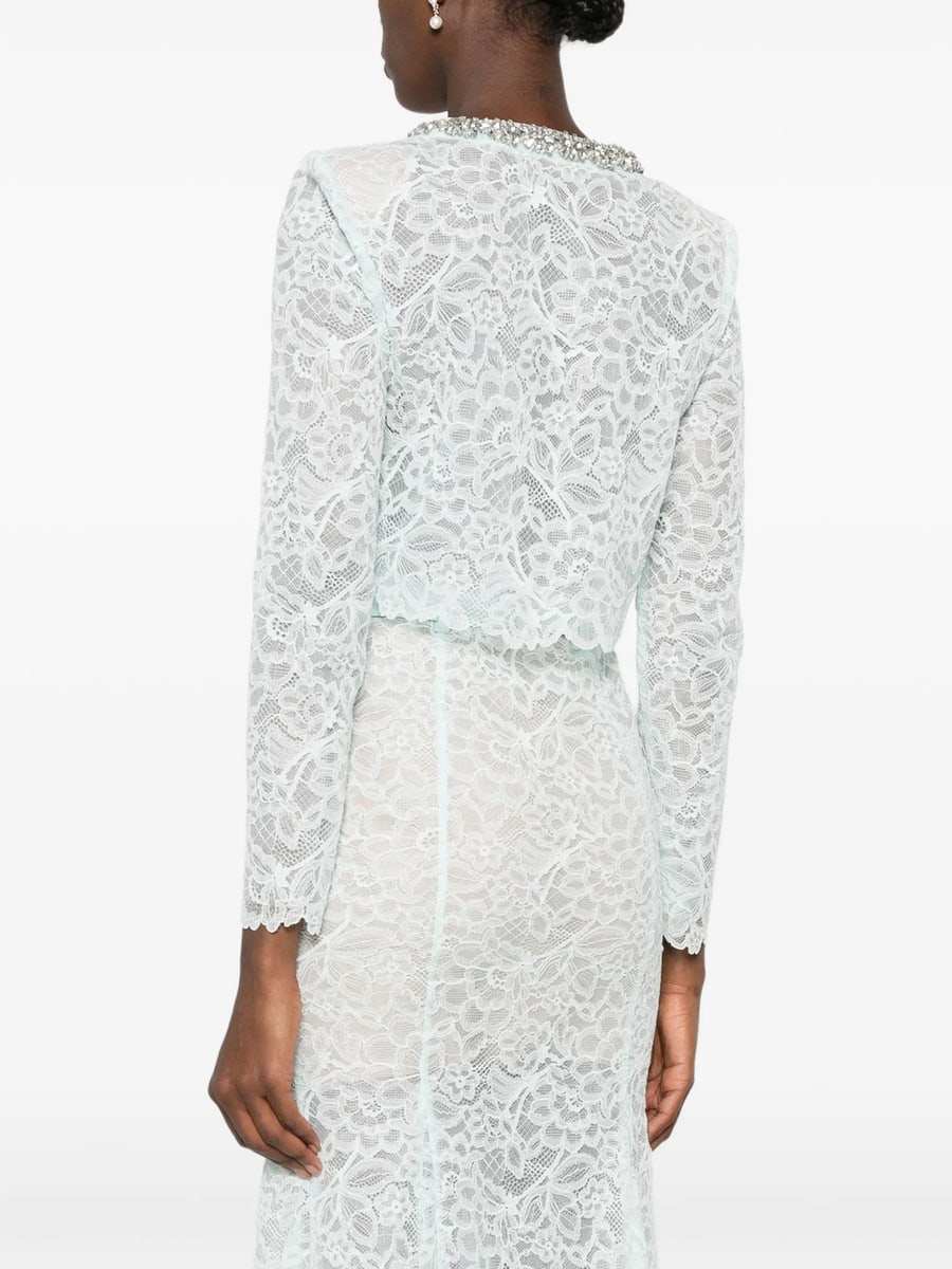 self-portrait Self-portrait Crystal-embellished Lace Jacket, view 4