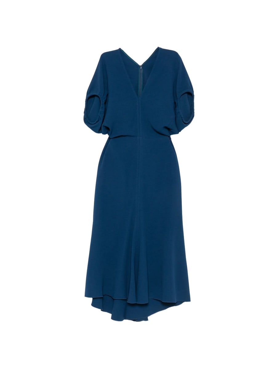 Victoria Beckham Victoria Beckham V-neck Short-sleeves Midi Dress