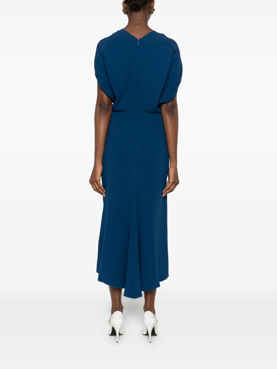 Victoria Beckham Victoria Beckham V-neck Short-sleeves Midi Dress, view 4