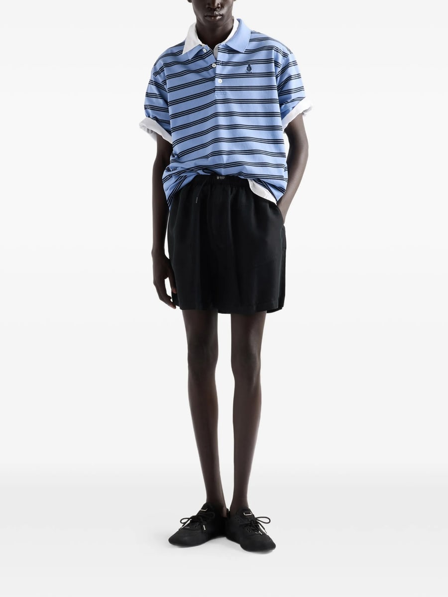 Prada Prada Garment-dyed Cotton Polo Shirt, view 4