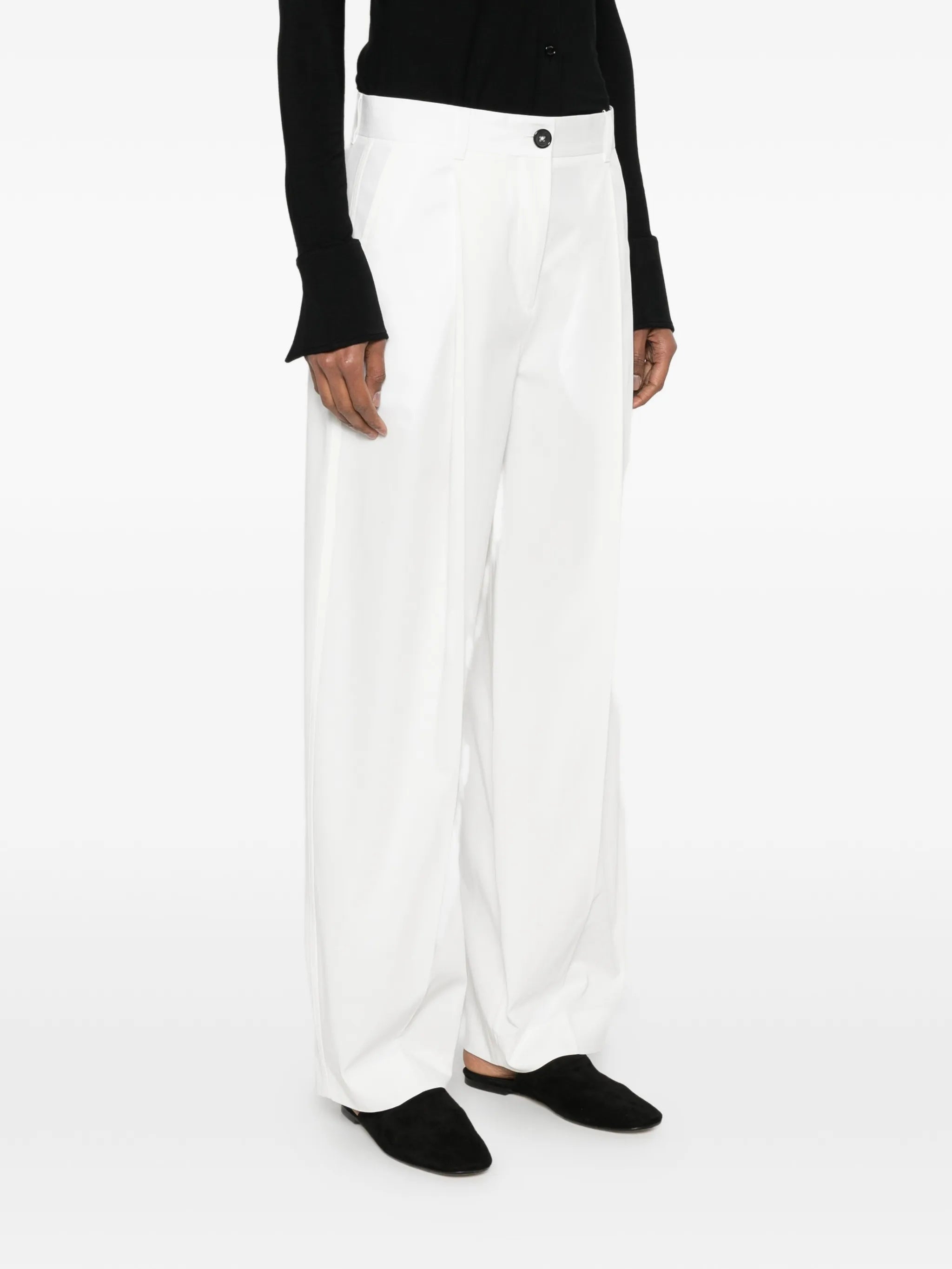 Toteme Toteme Pleated Wide-leg Trousers, view 2