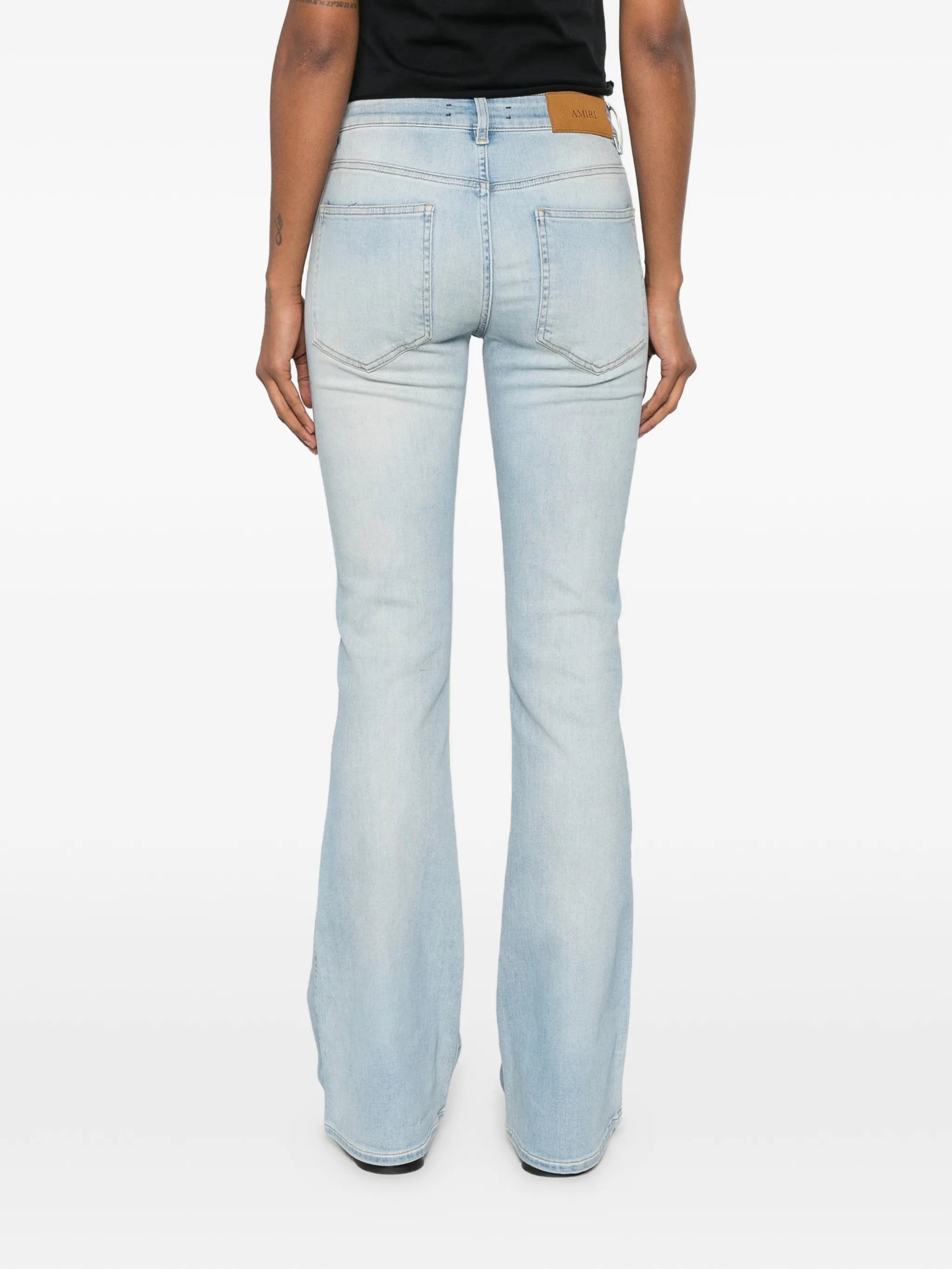Amiri Amiri Logo-charm Flared Jeans, view 2
