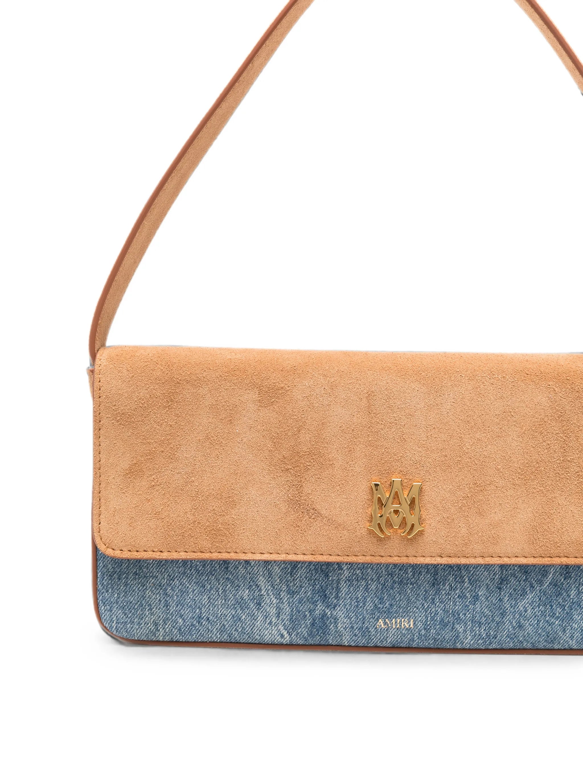 Amiri Amiri MA Millie Suede-panelled Shoulder Bag, view 2