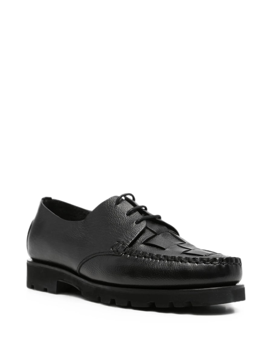 Hereu Hereu Woven-panel Lug-sole Derby Shoes, view 2