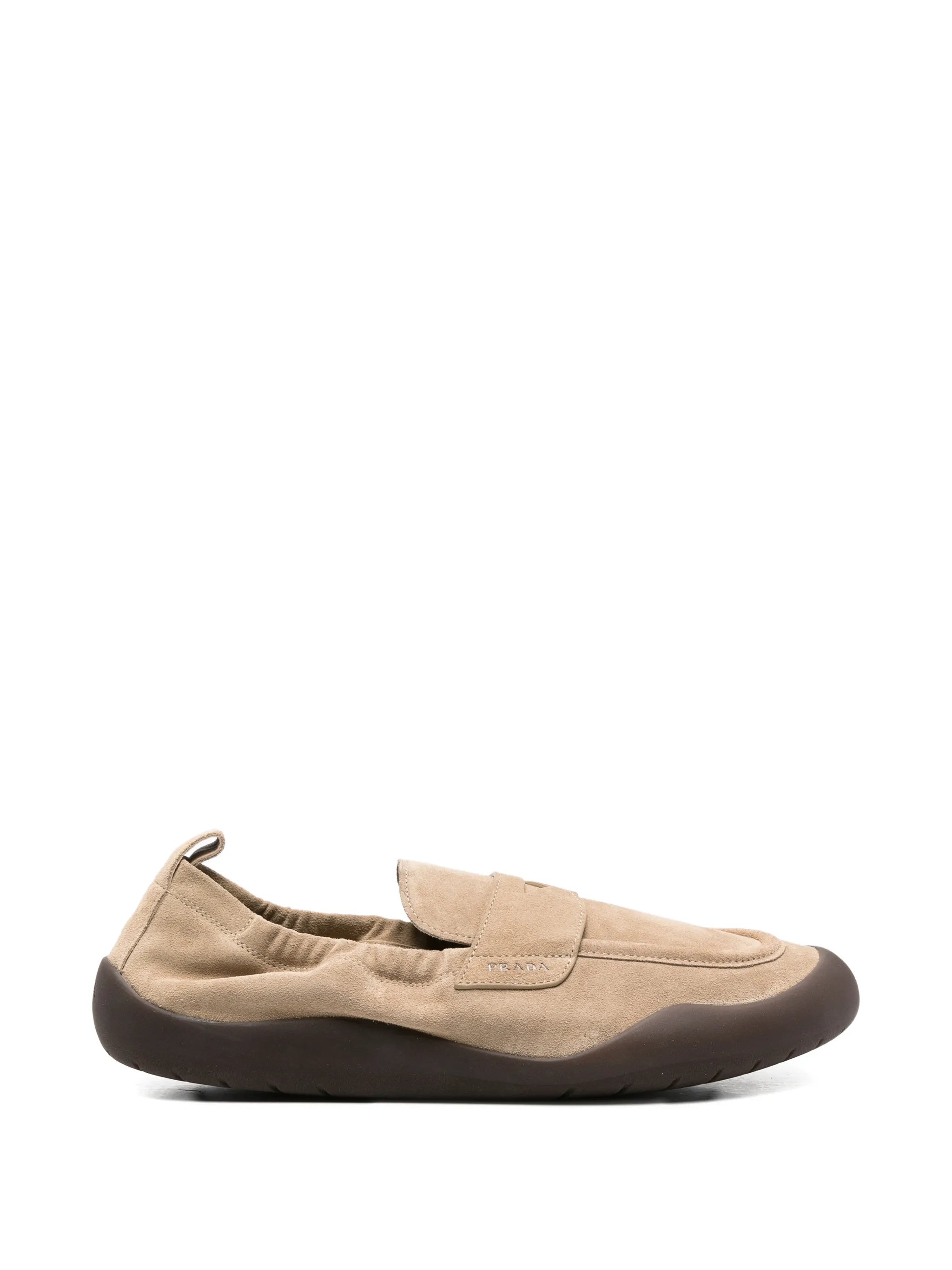 Prada Prada Logo-detail Suede Loafers