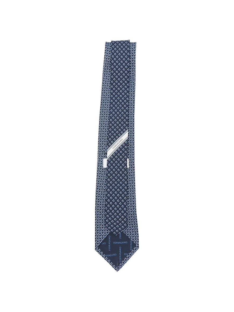 Ferragamo Ferragamo Chicca Gancini-pattern Tie, view 2