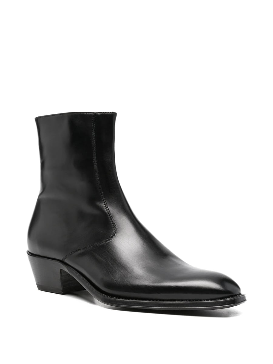 Eraldo Eraldo Side-zip Leather Ankle Boots, view 3