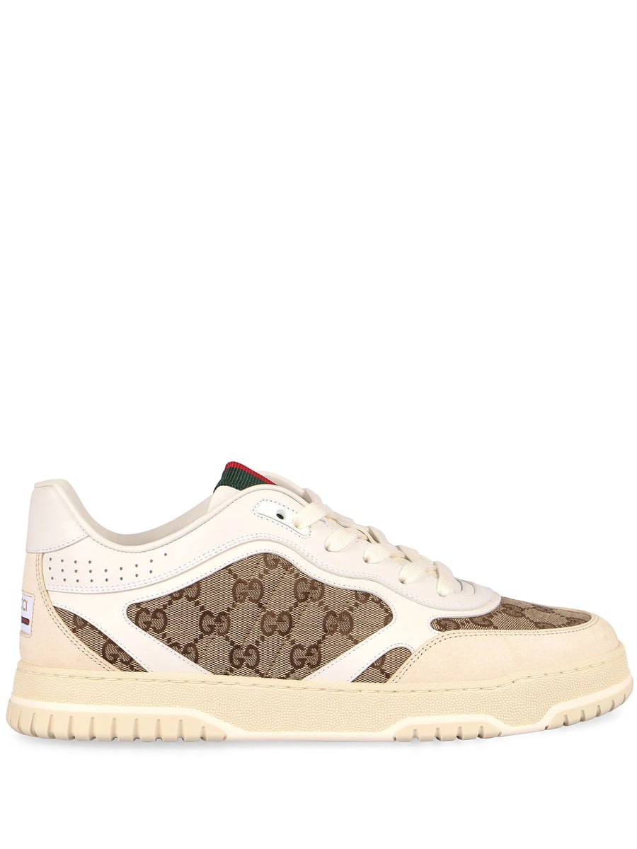 Gucci Gucci Re-Web Panelled Sneakers, view 3