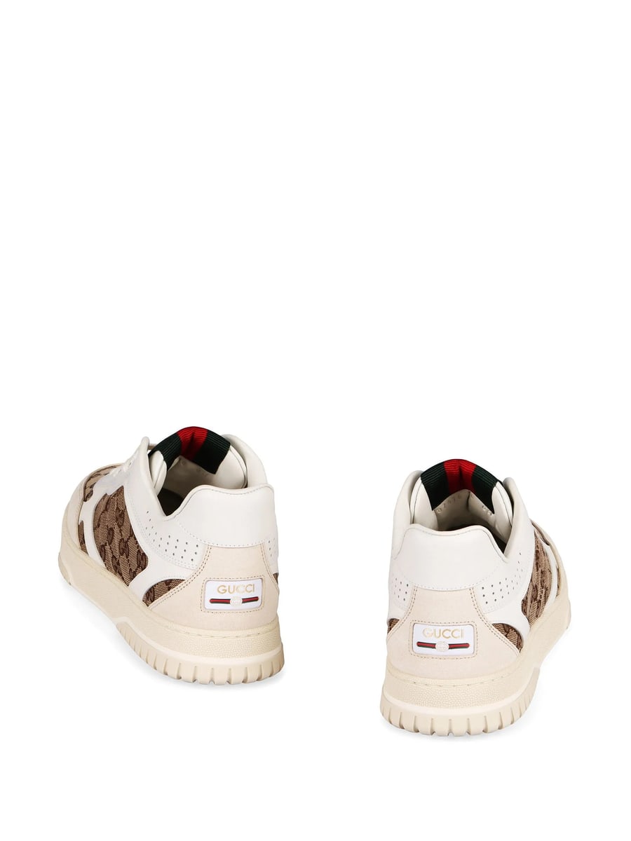 Gucci Gucci Re-Web Panelled Sneakers, view 4