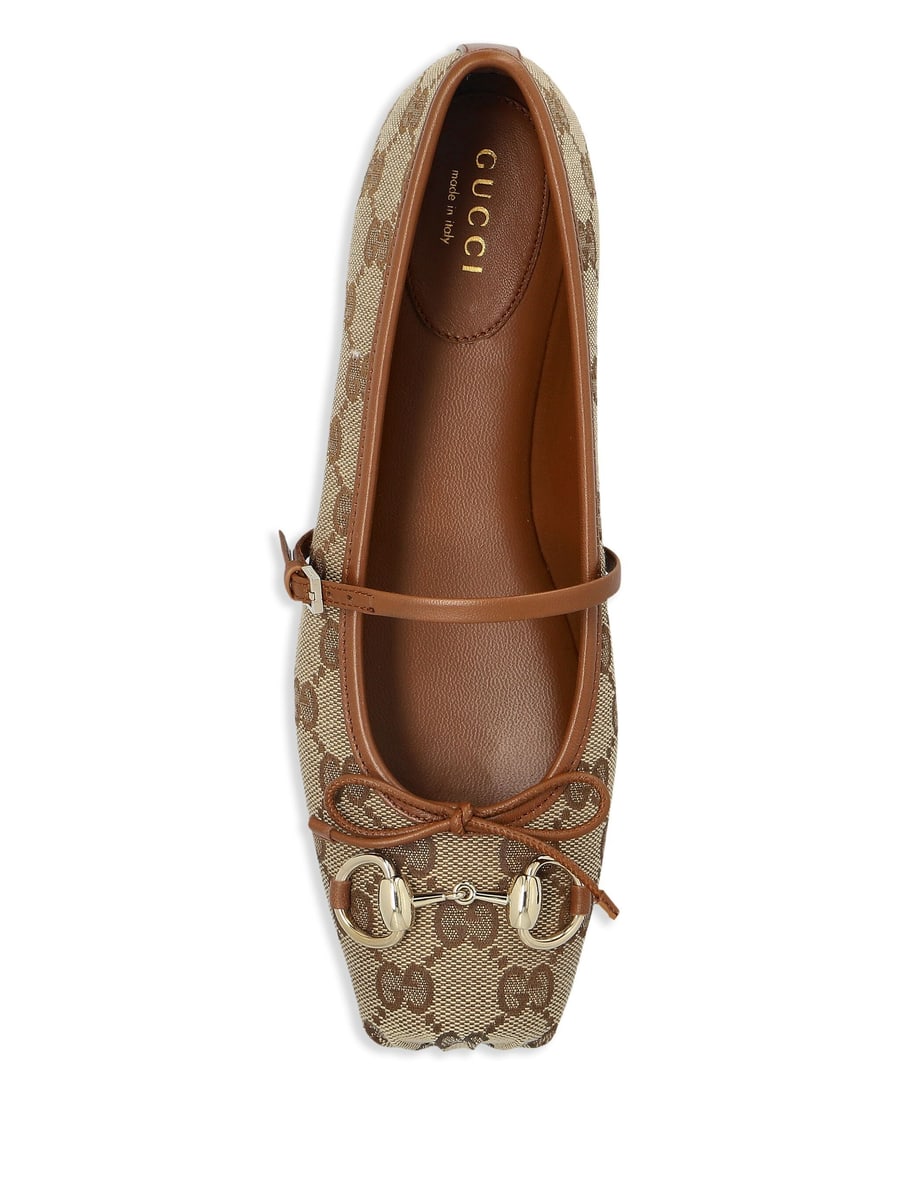 Gucci Gucci Print Strap Ballet Flats, view 3