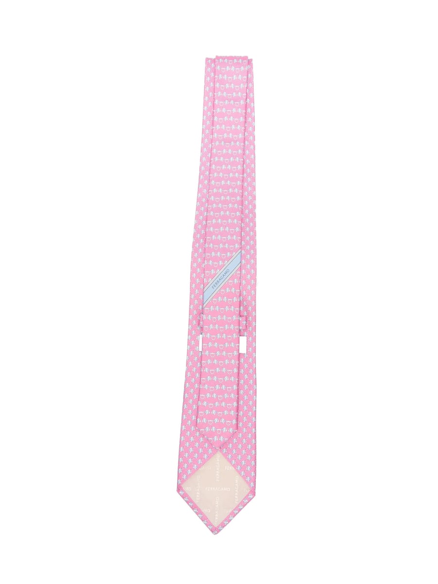 Ferragamo Ferragamo Cyrus Gancini Fish-print Tie, view 3