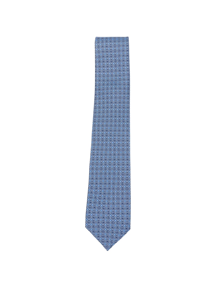 Ferragamo Ferragamo Gancini And Hearts Print Silk Tie