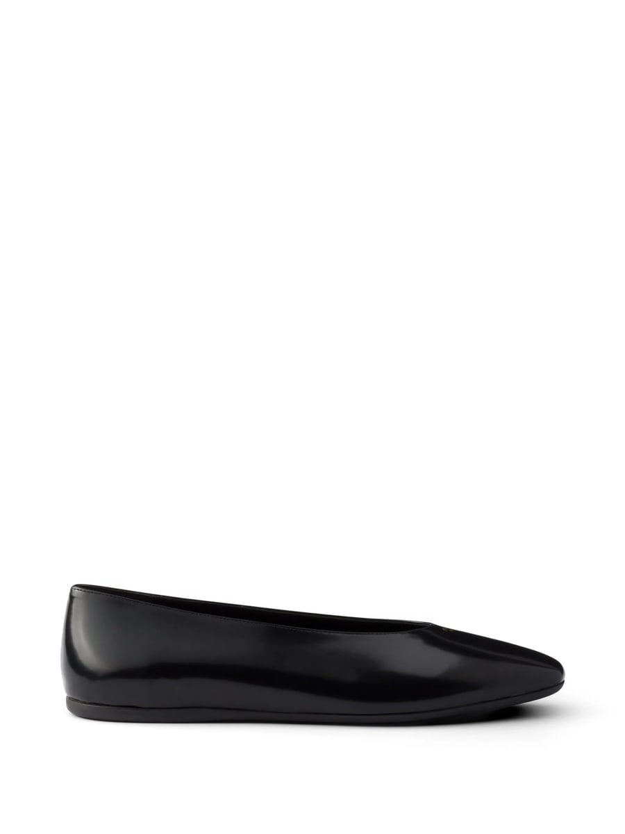 Prada Prada Brushed Leather Ballerinas