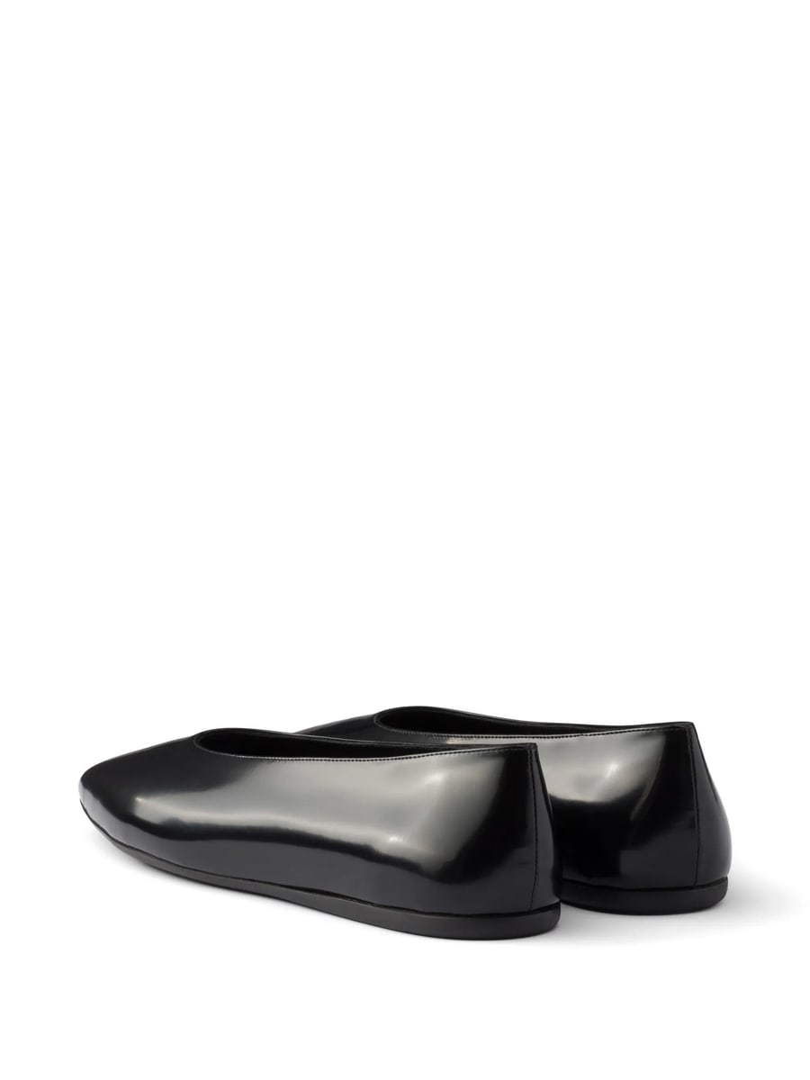 Prada Prada Brushed Leather Ballerinas, view 6