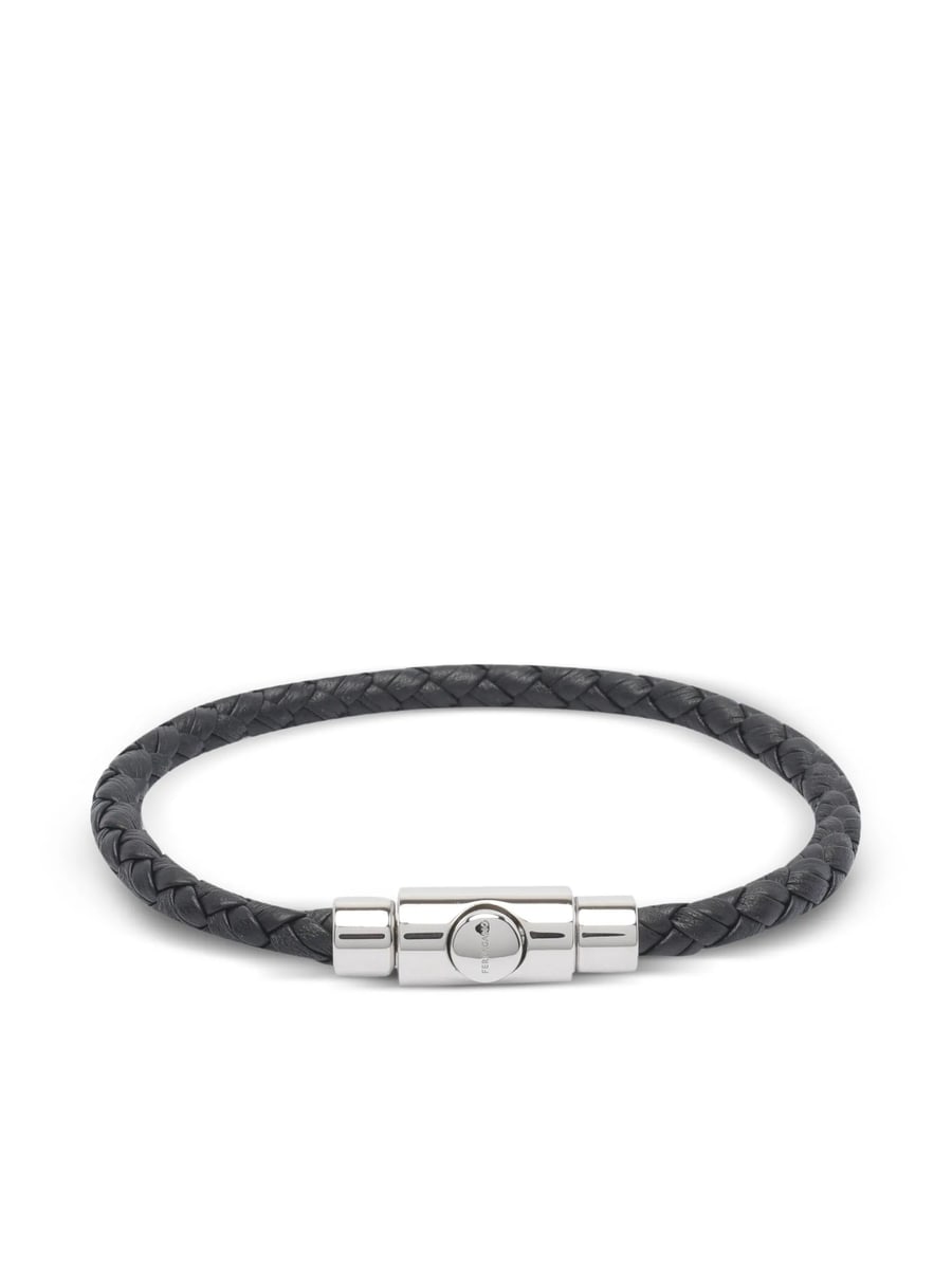 Ferragamo Ferragamo Braided Leather Bracelet (20cm)