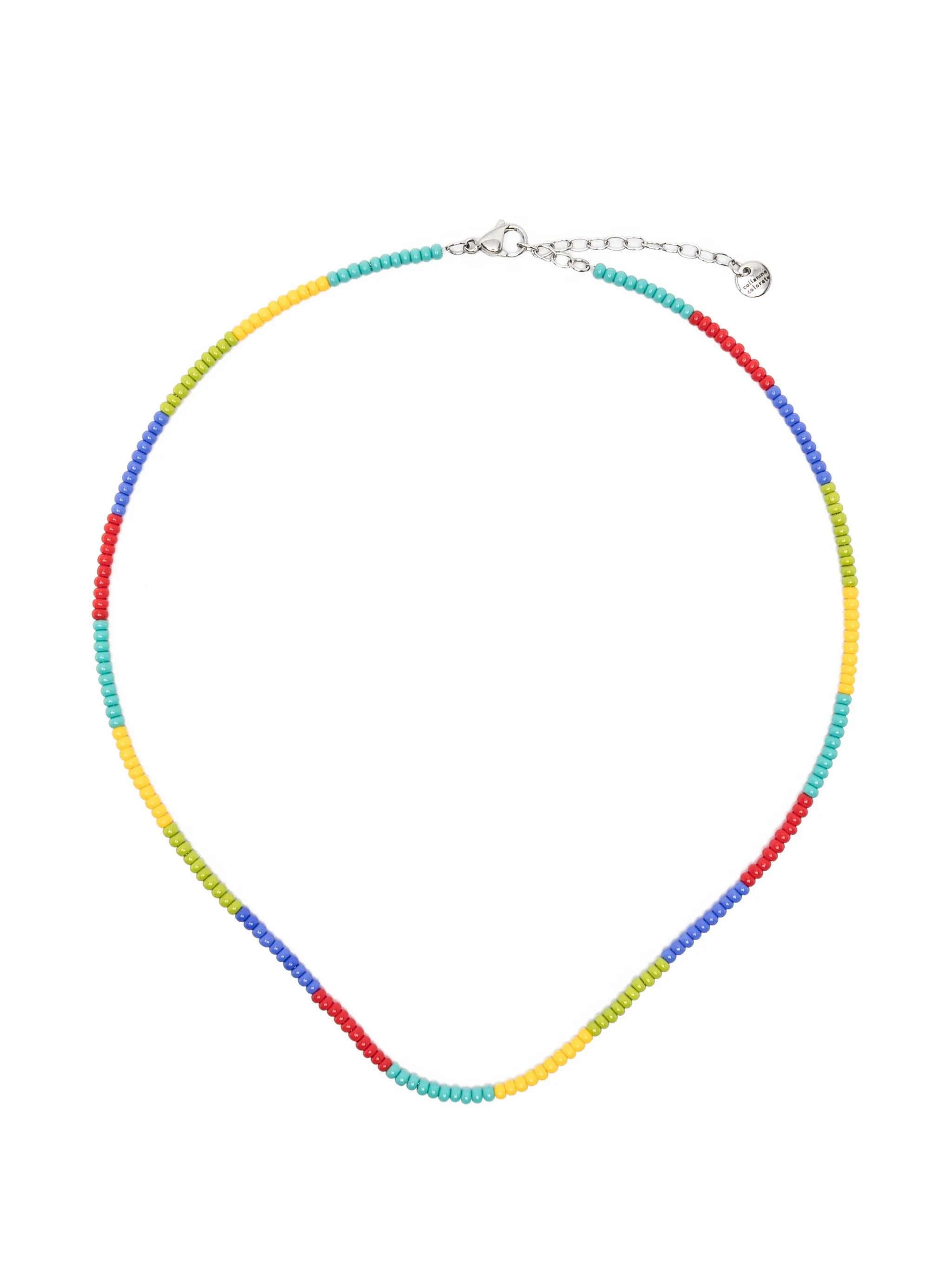 Collanine Colorate Collanine Colorate Colorblock Beaded Necklace