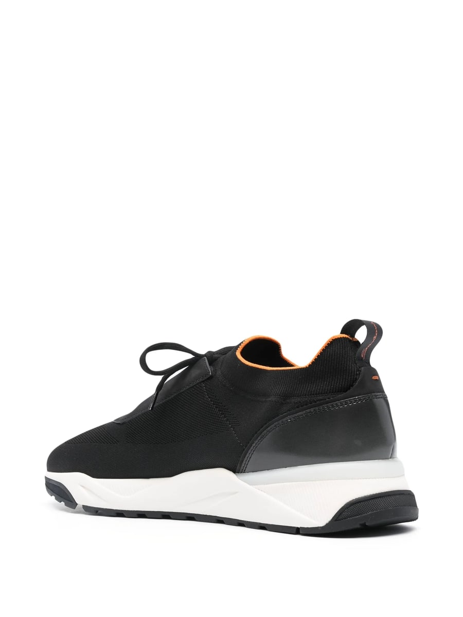 Santoni Santoni Knitted Panelled Sneakers, view 2