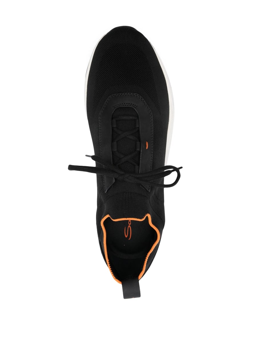 Santoni Santoni Knitted Panelled Sneakers, view 4