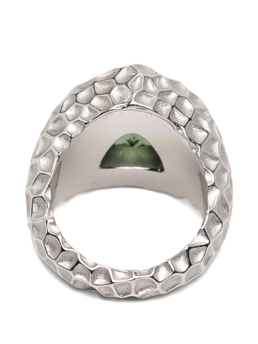 Darkai Darkai Hammered-effect Trillion-cut Ring, view 2
