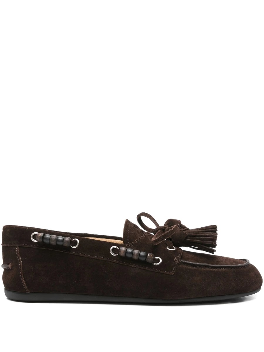 Miu Miu Miu Miu Suede Deck Shoes With Tassels