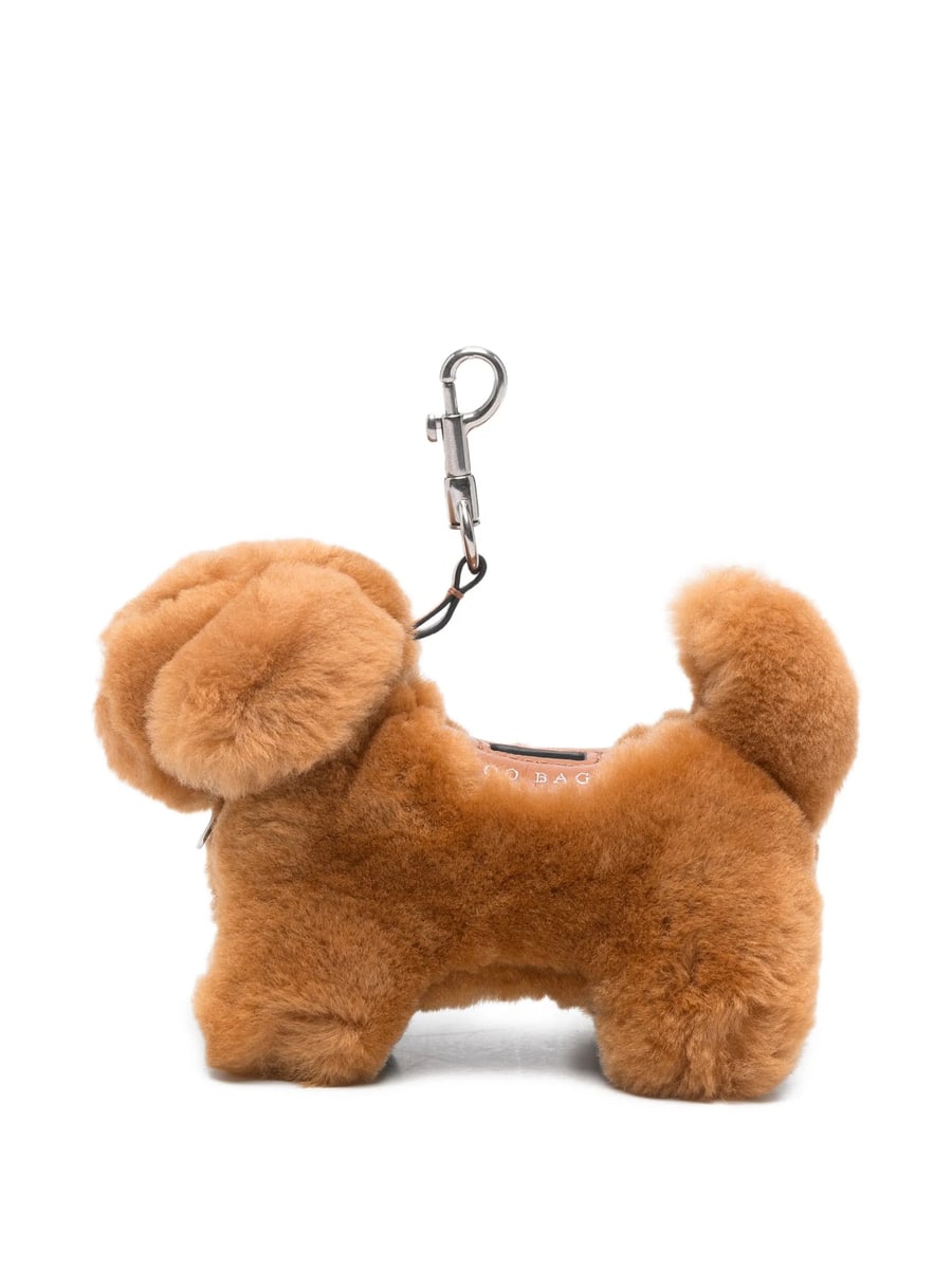 Anya Hindmarch Anya Hindmarch Shearling Dog-shape Keyring