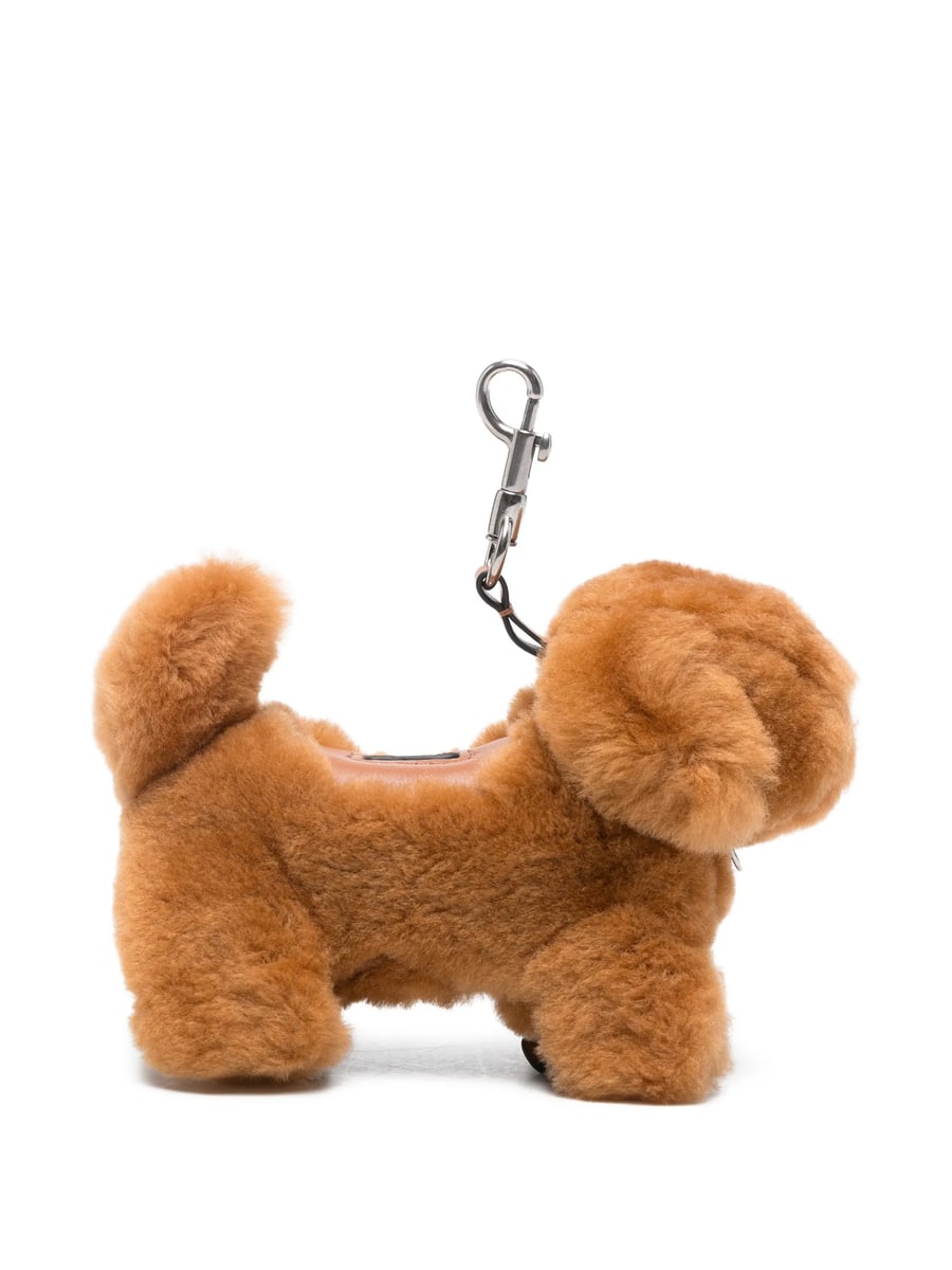 Anya Hindmarch Anya Hindmarch Shearling Dog-shape Keyring, view 3