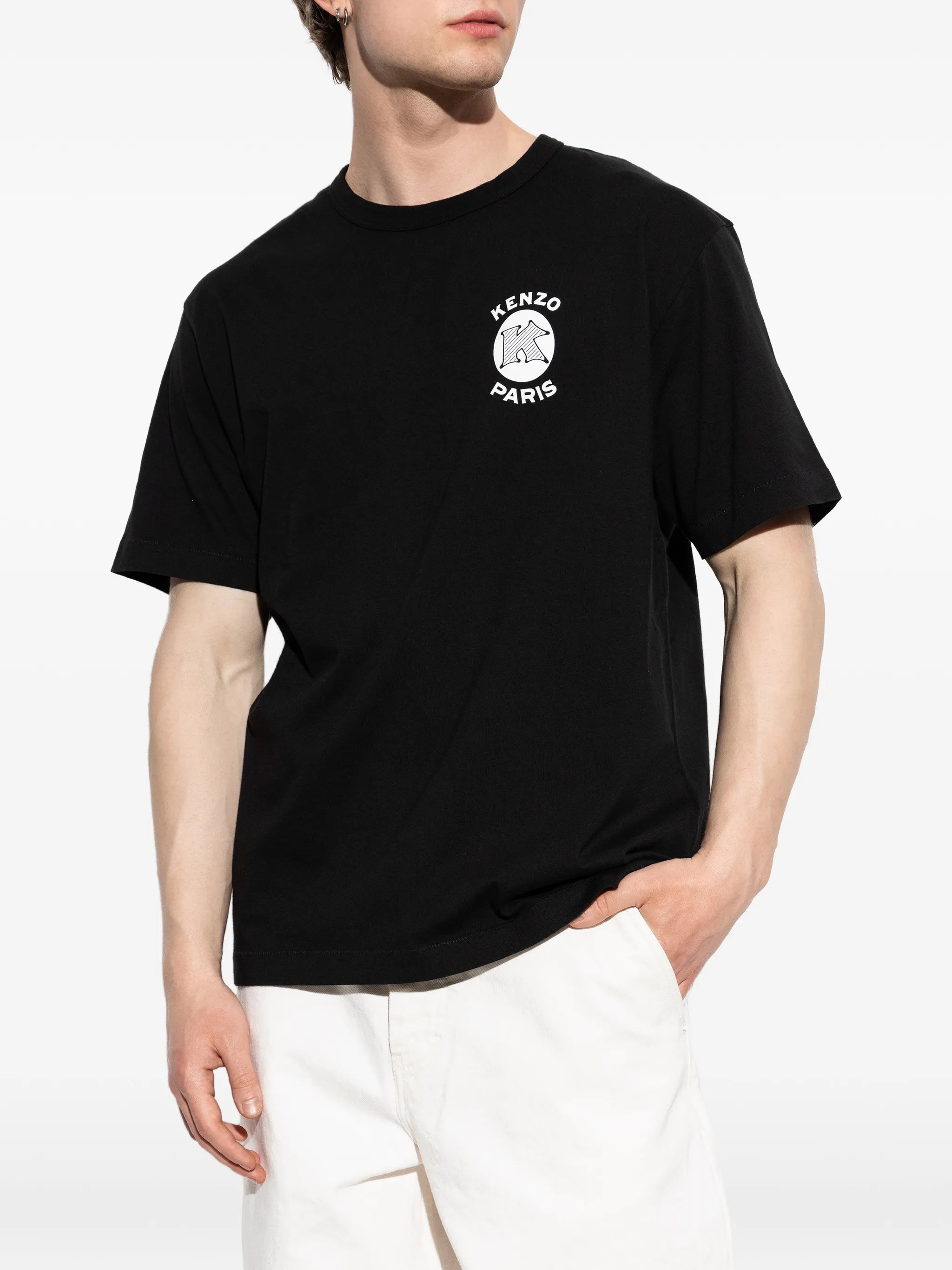 Kenzo Kenzo KENZO Paris Emblem Logo-print T-shirt, view 2