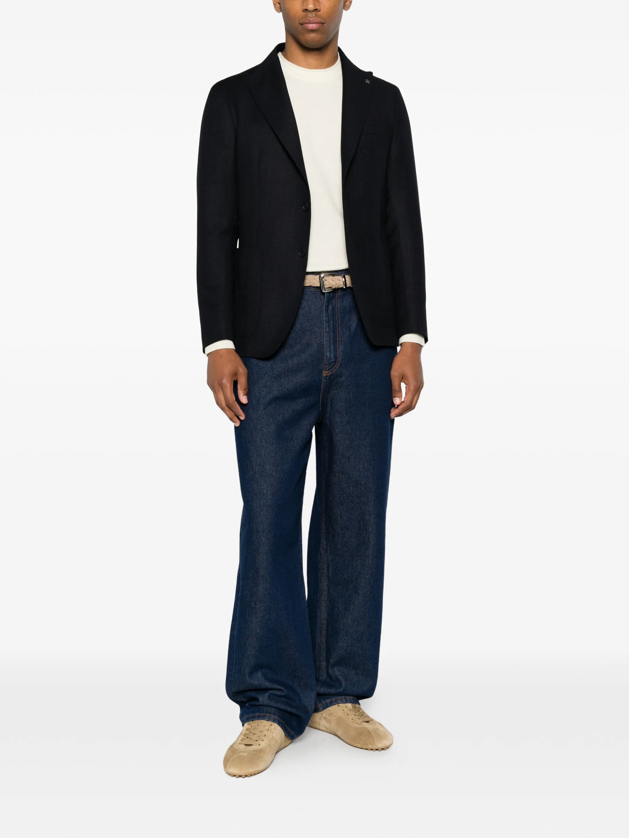 Tagliatore Tagliatore Herringbone-weave Blazer, view 2