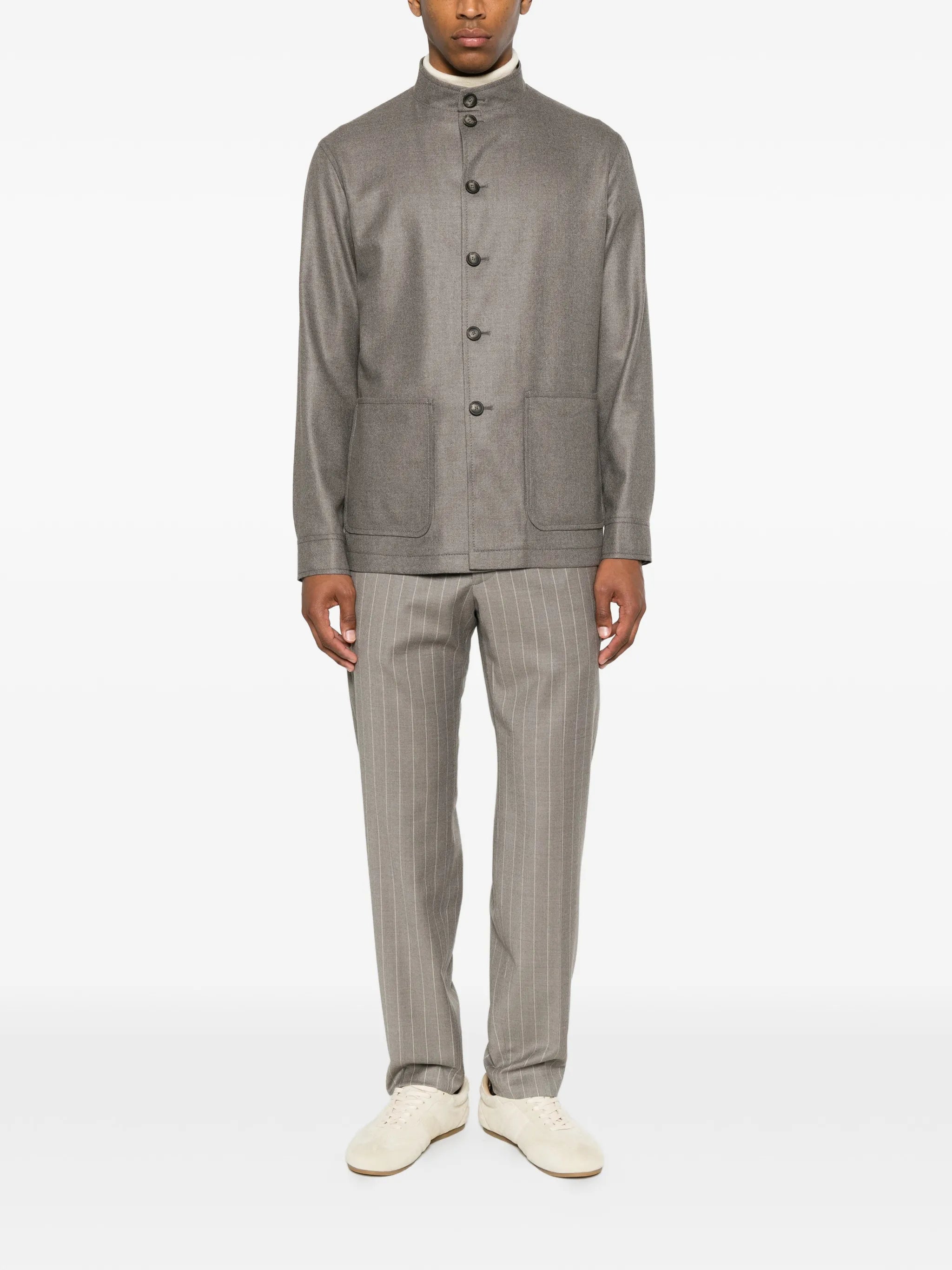 Tagliatore Tagliatore Pinstripe-pattern Trousers, view 2