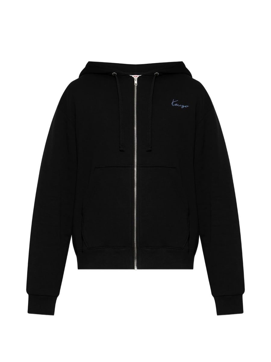 Kenzo Kenzo Logo-embroidered Zip-up Hoodie