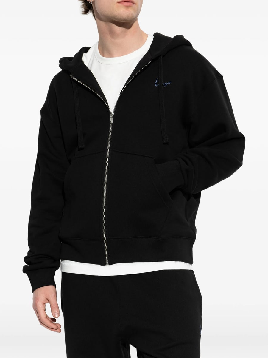 Kenzo Kenzo Logo-embroidered Zip-up Hoodie, view 3
