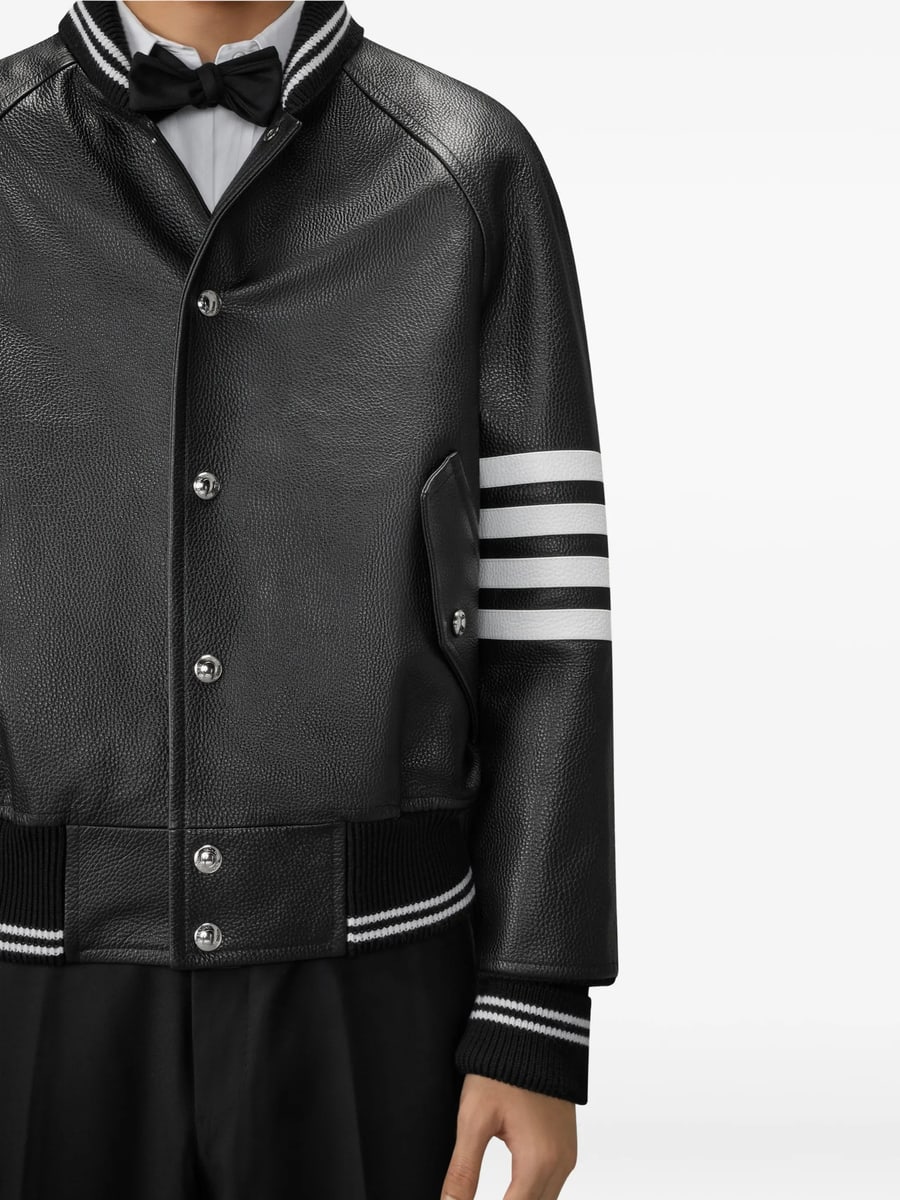 Thom Browne Thom Browne Raglan-sleeve Leather Jacket, view 2