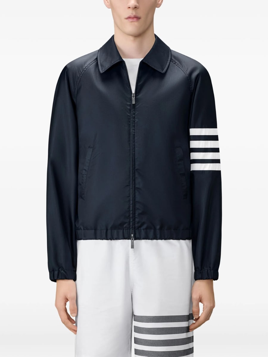 Thom Browne Thom Browne Shiny Ripstop 4-Bar Track Jacket, view 3