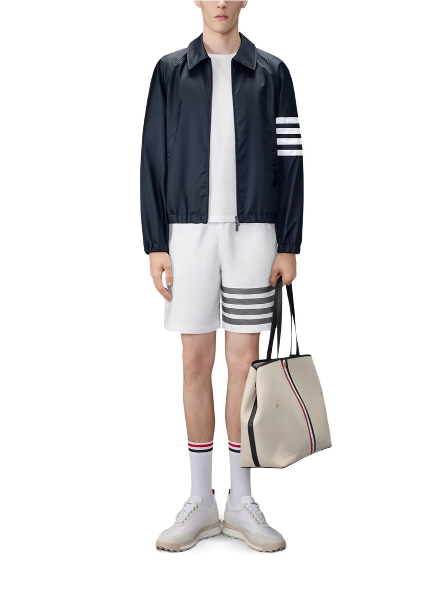 Thom Browne Thom Browne Shiny Ripstop 4-Bar Track Jacket, view 6