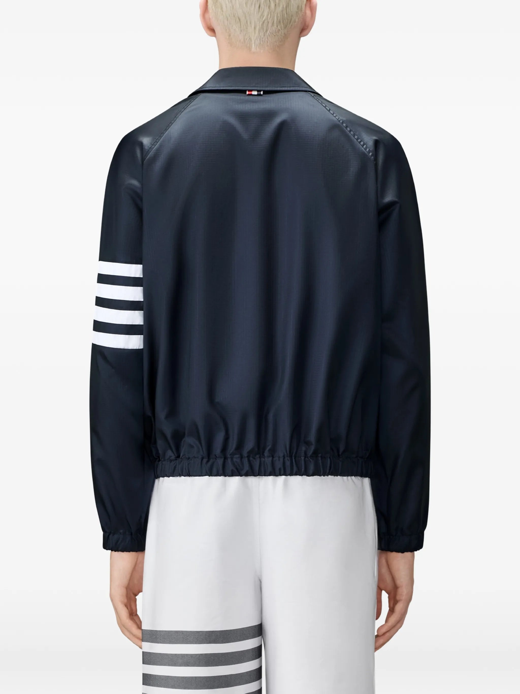 Thom Browne Thom Browne Shiny Ripstop 4-Bar Track Jacket, view 2