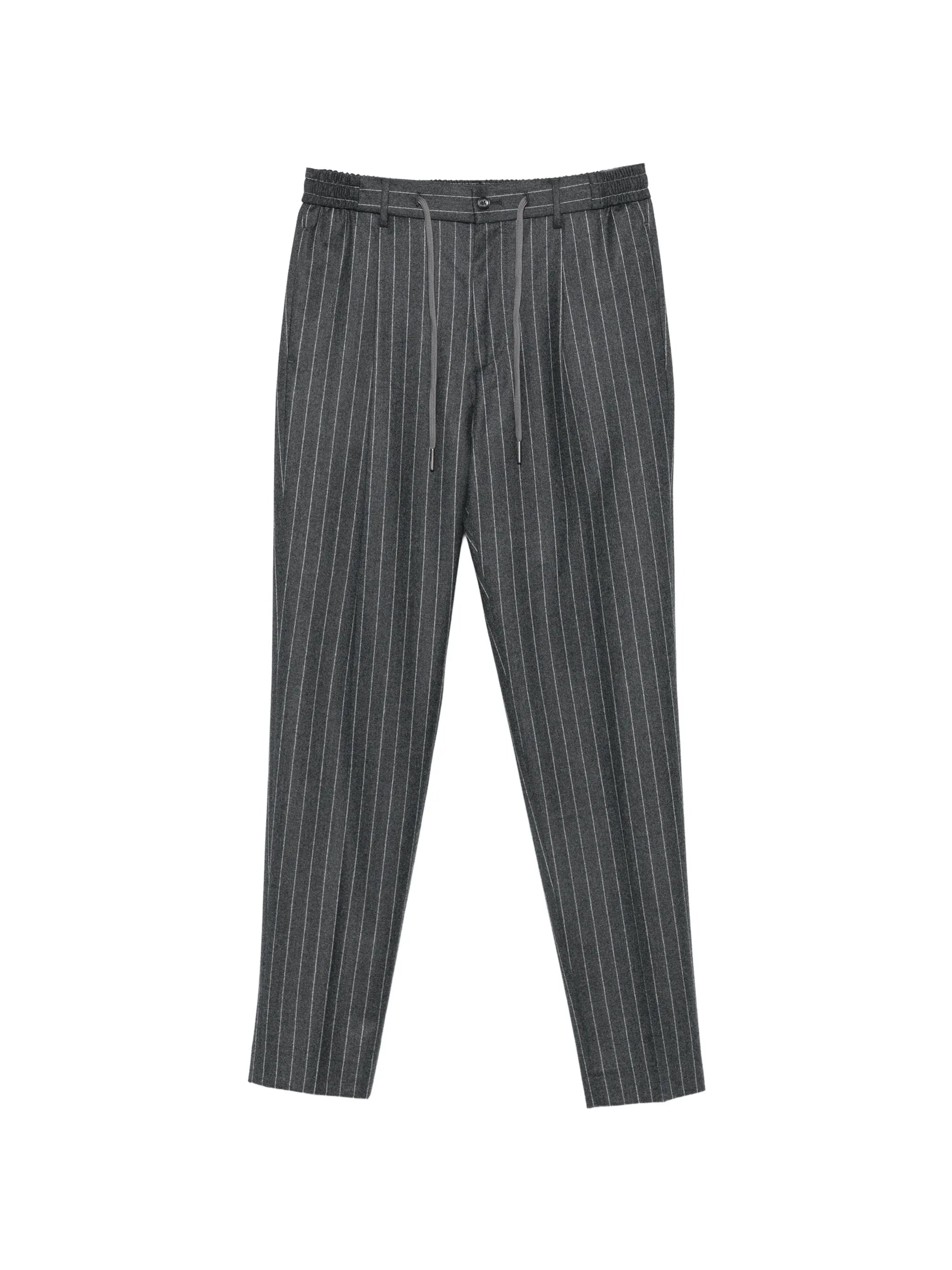 Tagliatore Tagliatore Pinstripe-pattern Drawstring-waist Trousers