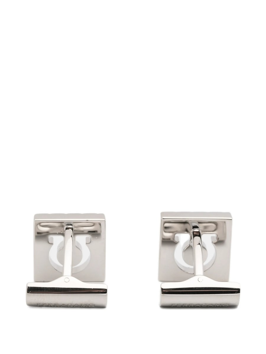 Ferragamo Ferragamo Gancini Engraved Cufflinks, view 3
